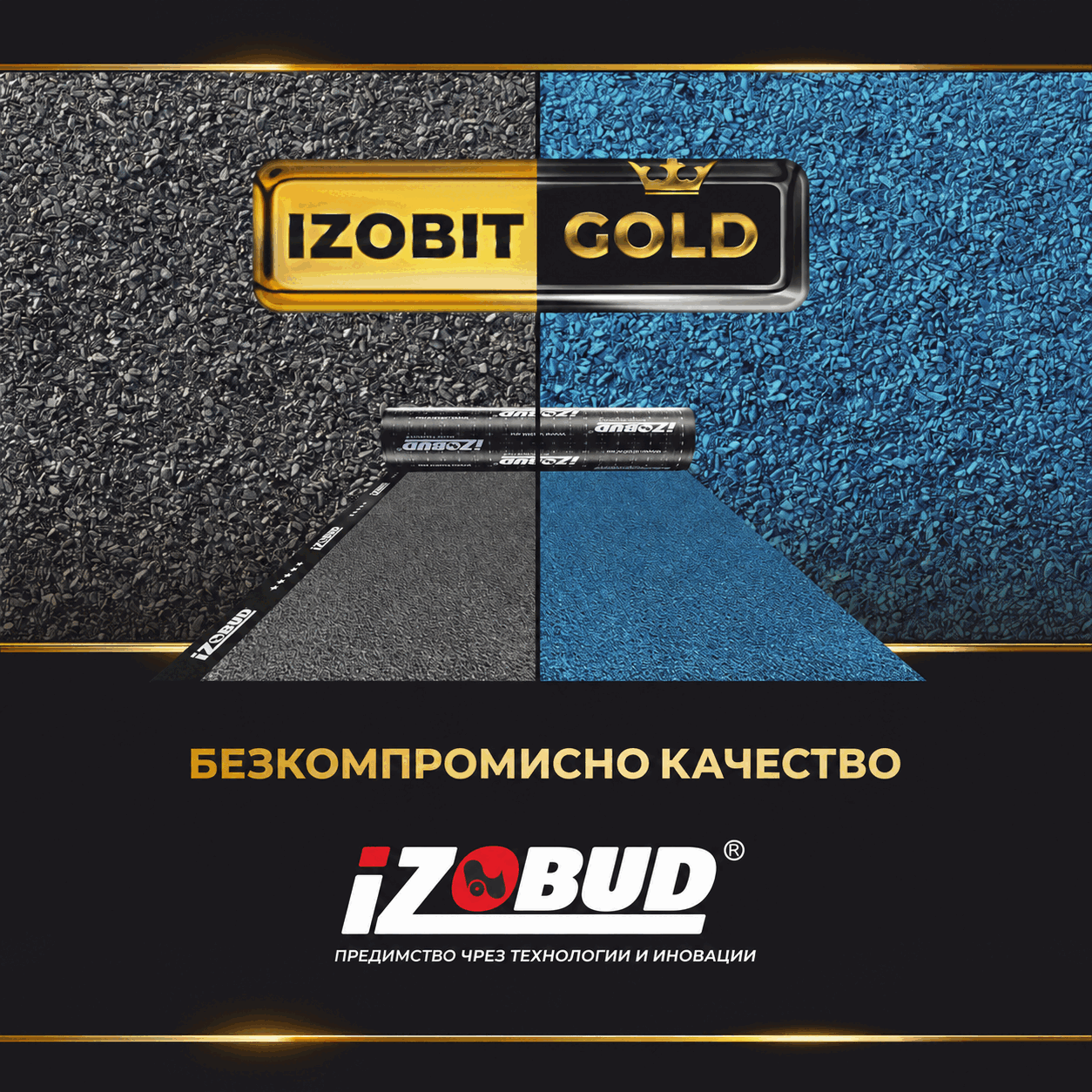 IZOBIT GOLD 25 250 S 52 — сива и синя минерална посипка